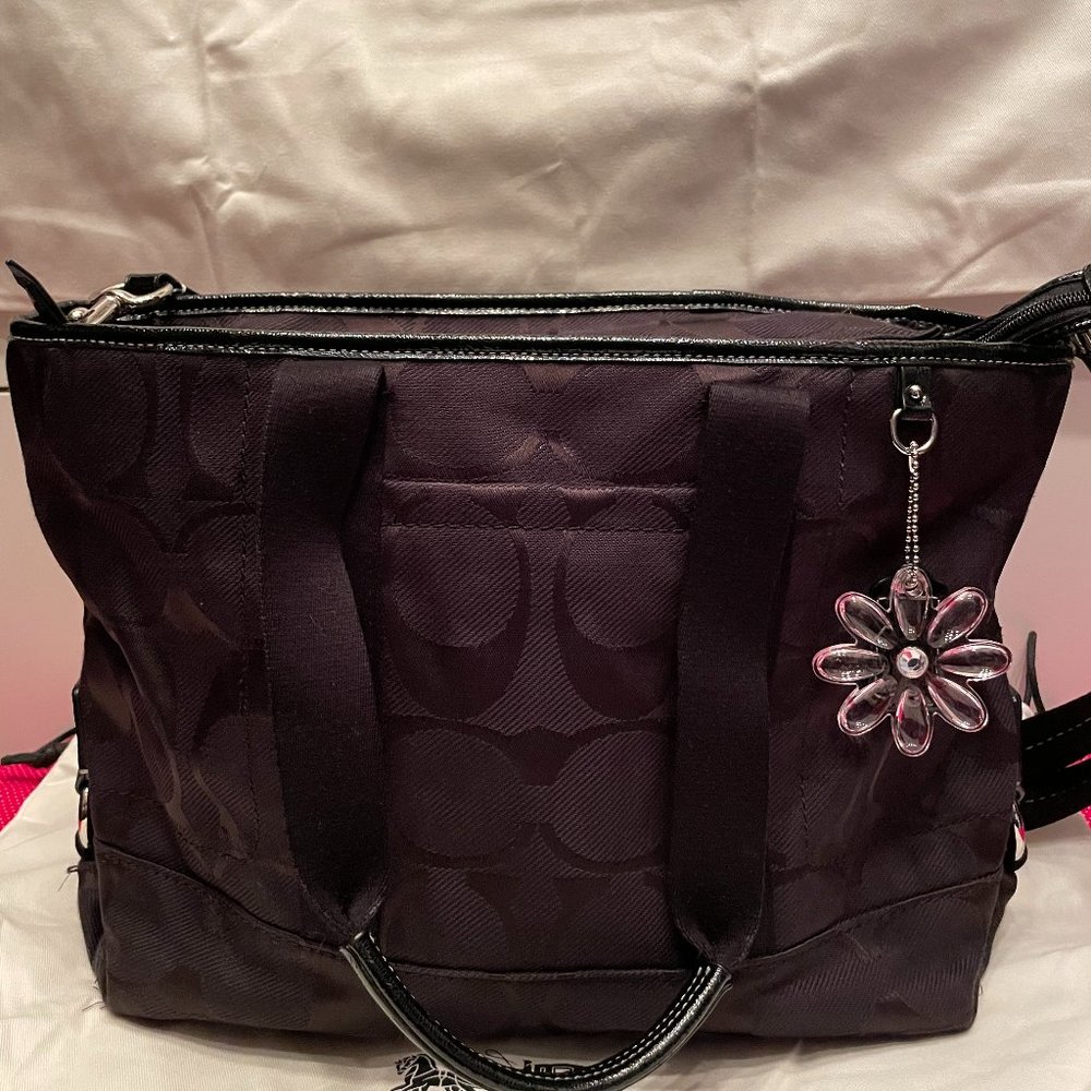 Coach Tote in Black Fabric
